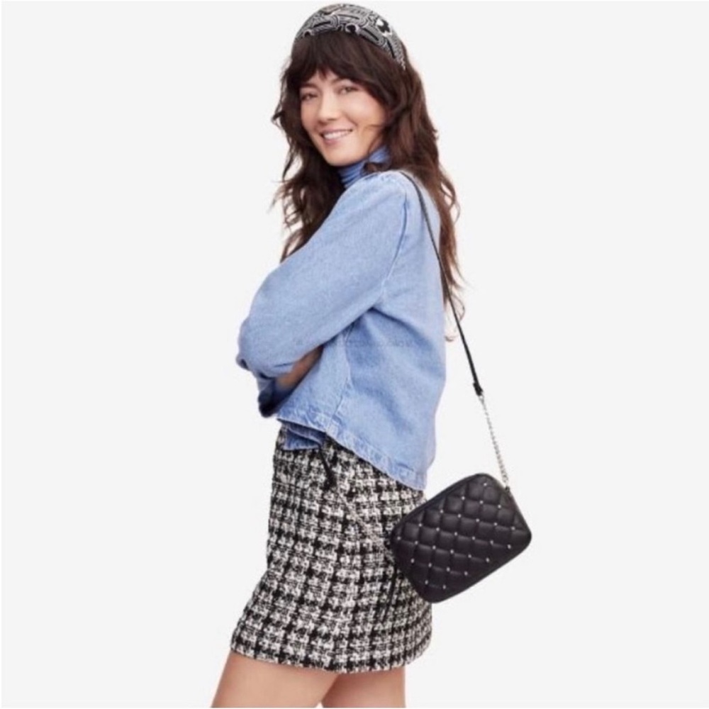 Rebecca Minkoff Quilted Studded Vegan Leather Crossbody Bag - Picture 1 of 6